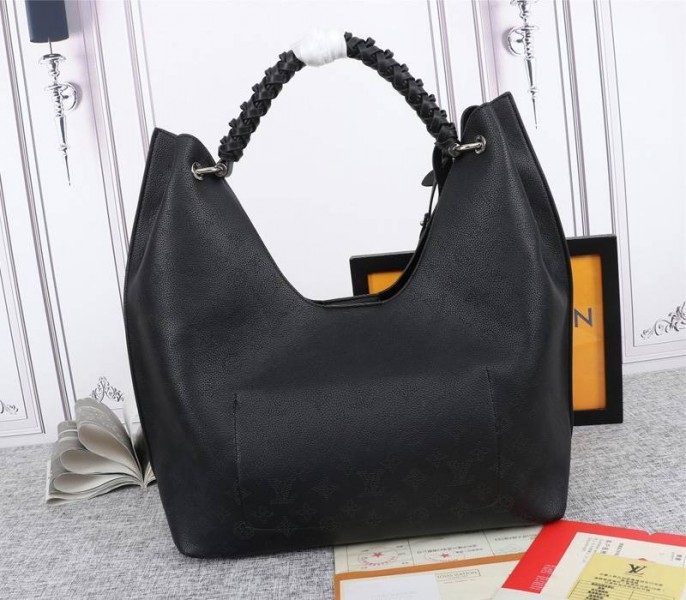 LV Mahina Carmel Hobo In Black