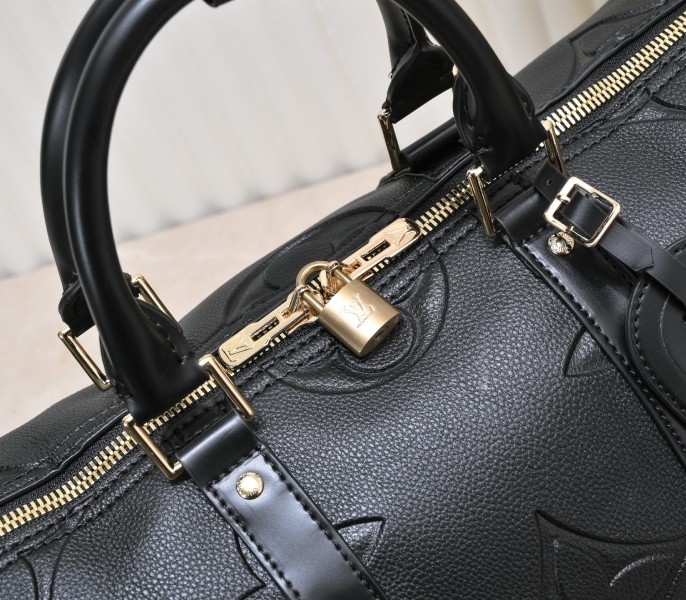 LV Monogram Empreinte Keepall Bandouliere 45 In Black