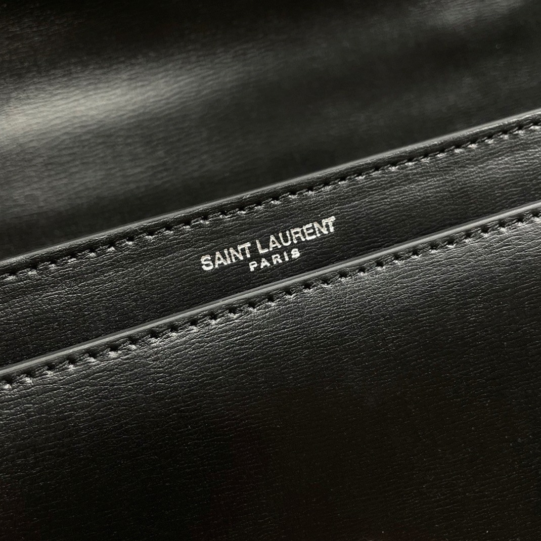Knockoff Saint Laurent Sunset Medium Top Handle Bag Noir Calfskin