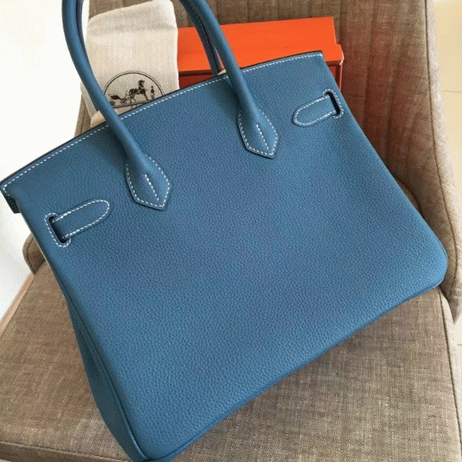 Blue Jean Replica Luxury Hermes Birkin 35cm Tote