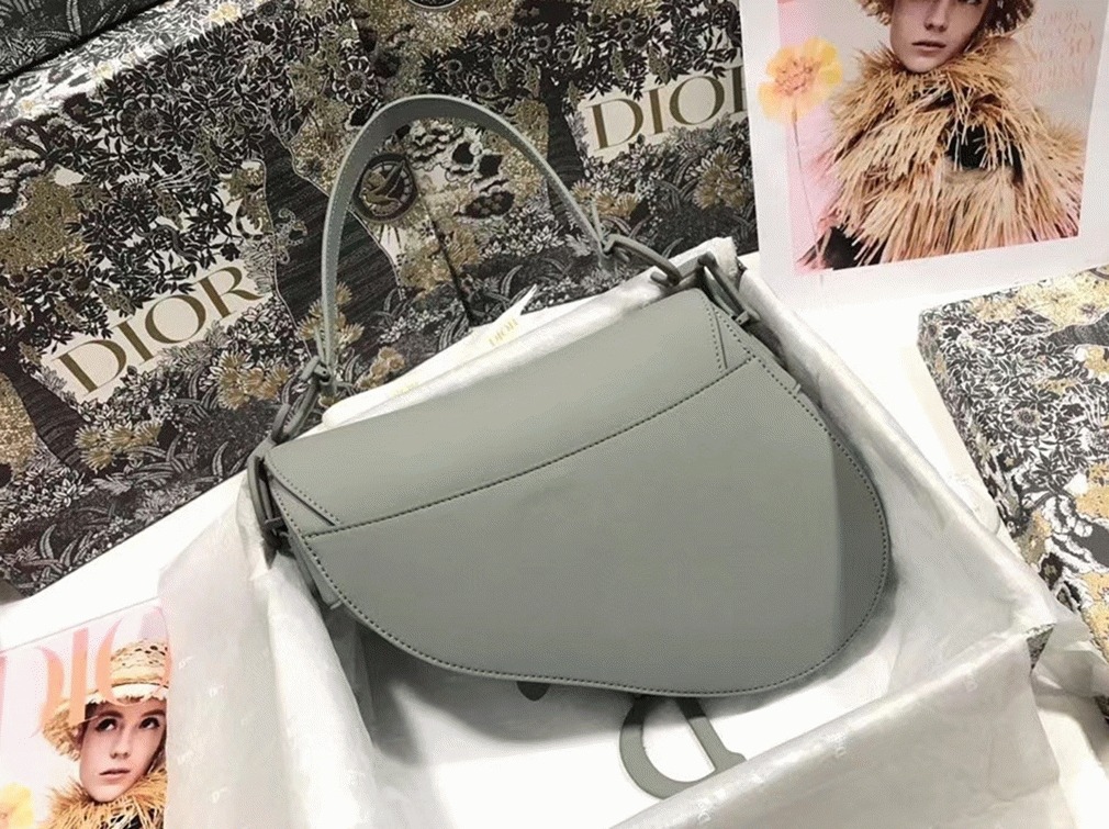 Dior Saddle Bag Faux in Grey Ultramatte Calfskin
