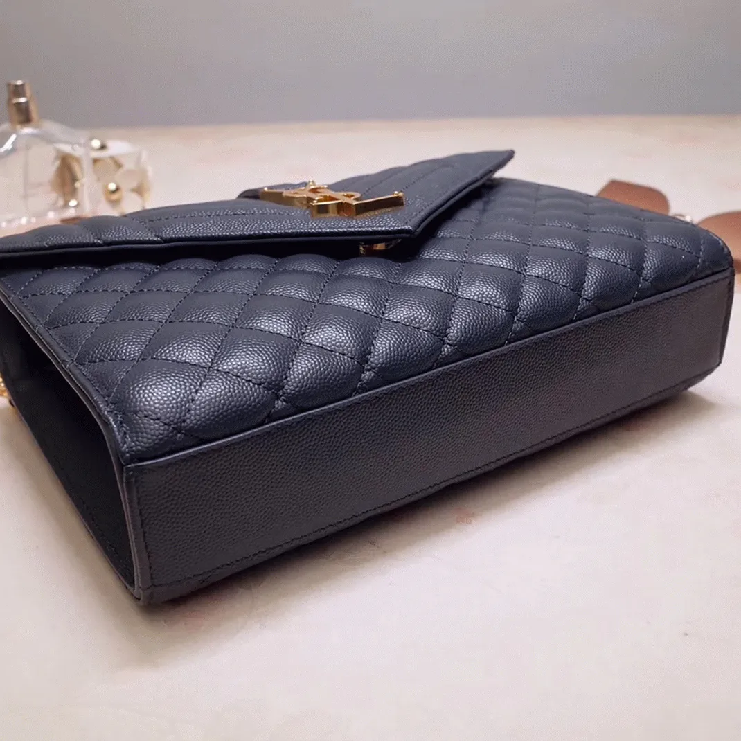 Fake Saint Laurent Envelope Medium Bag Navy