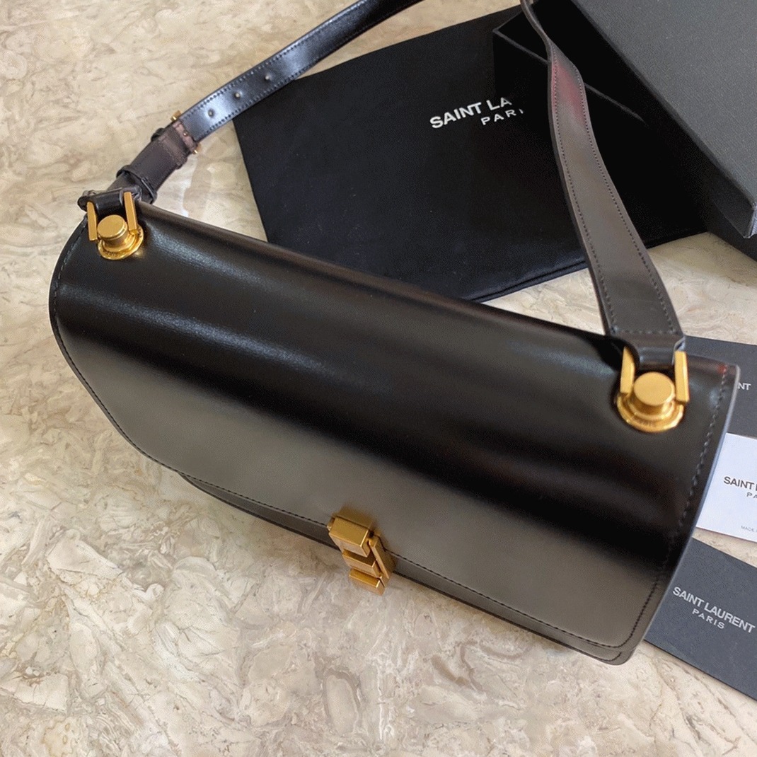 Replica Saint Laurent Le Carre Satchel Bag Black