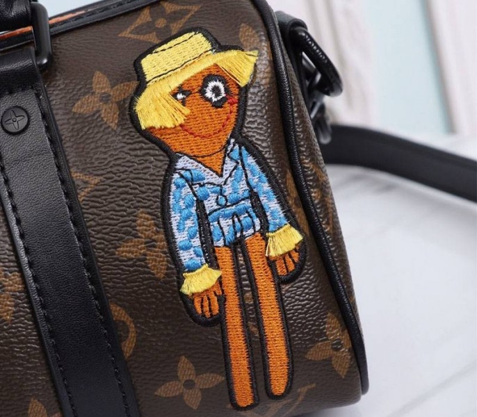 Louis Vuitton Monogram Canvas Mens Zoooom With Friends Nano Keepall Travel Bag