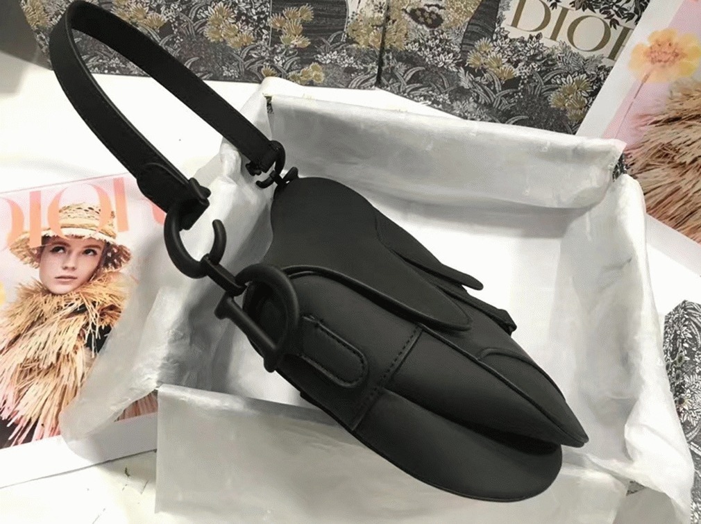 Dior Saddle Bag Faux in Black Ultramatte Calfskin