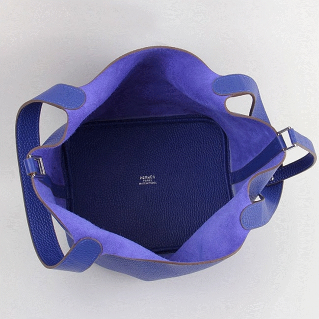 Electric blue imitation AAA Hermes Picotin Lock handbag