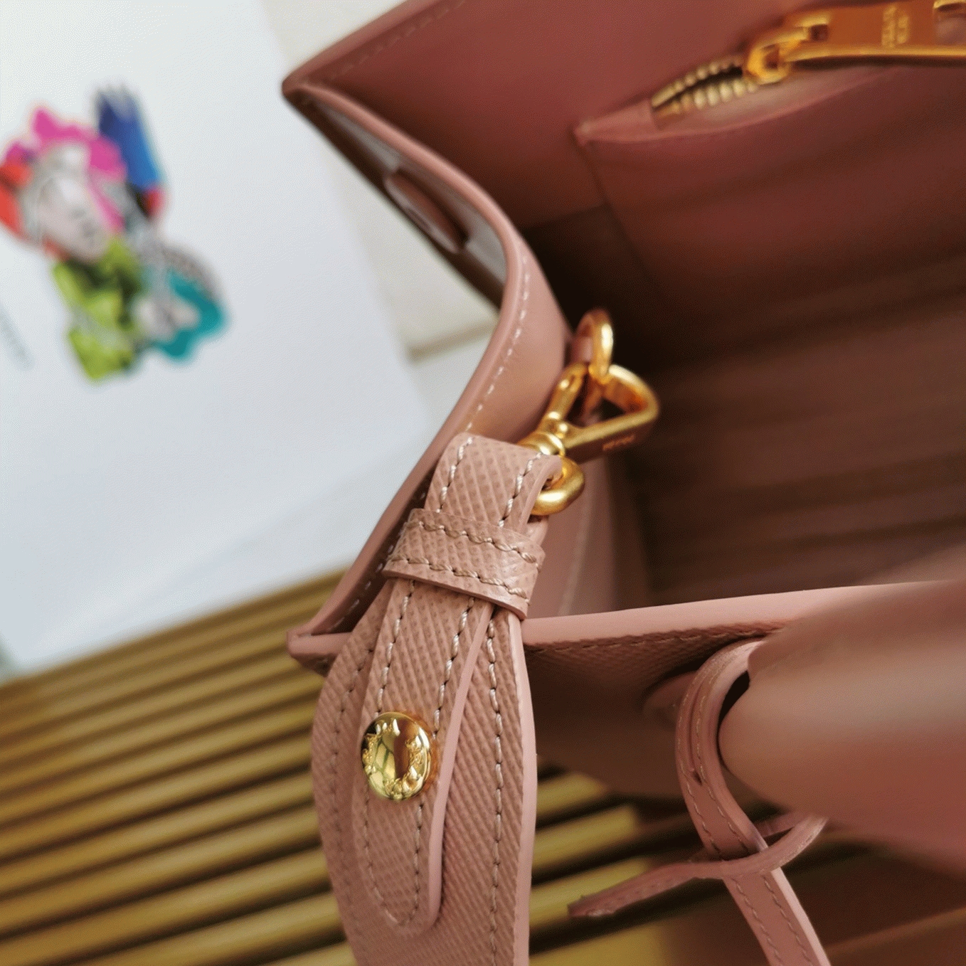 Prada Monochrome Medium Bag Best Replica in Nude