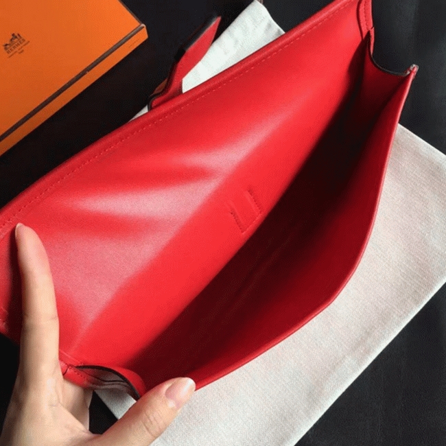 Top quality red replica Hermes Jige Elan 29 clutch bag