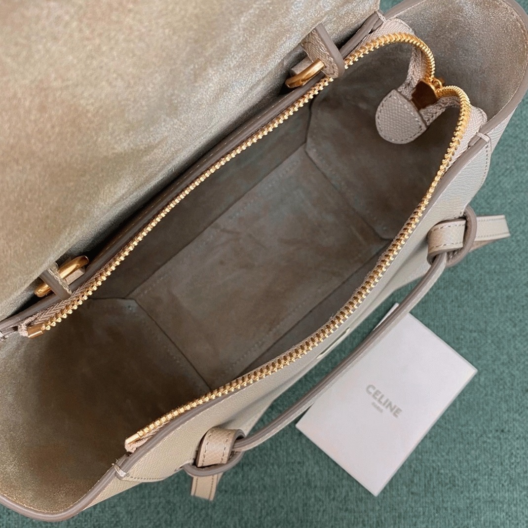 Celine Belt Nano Bag Knockoff in Light Beige