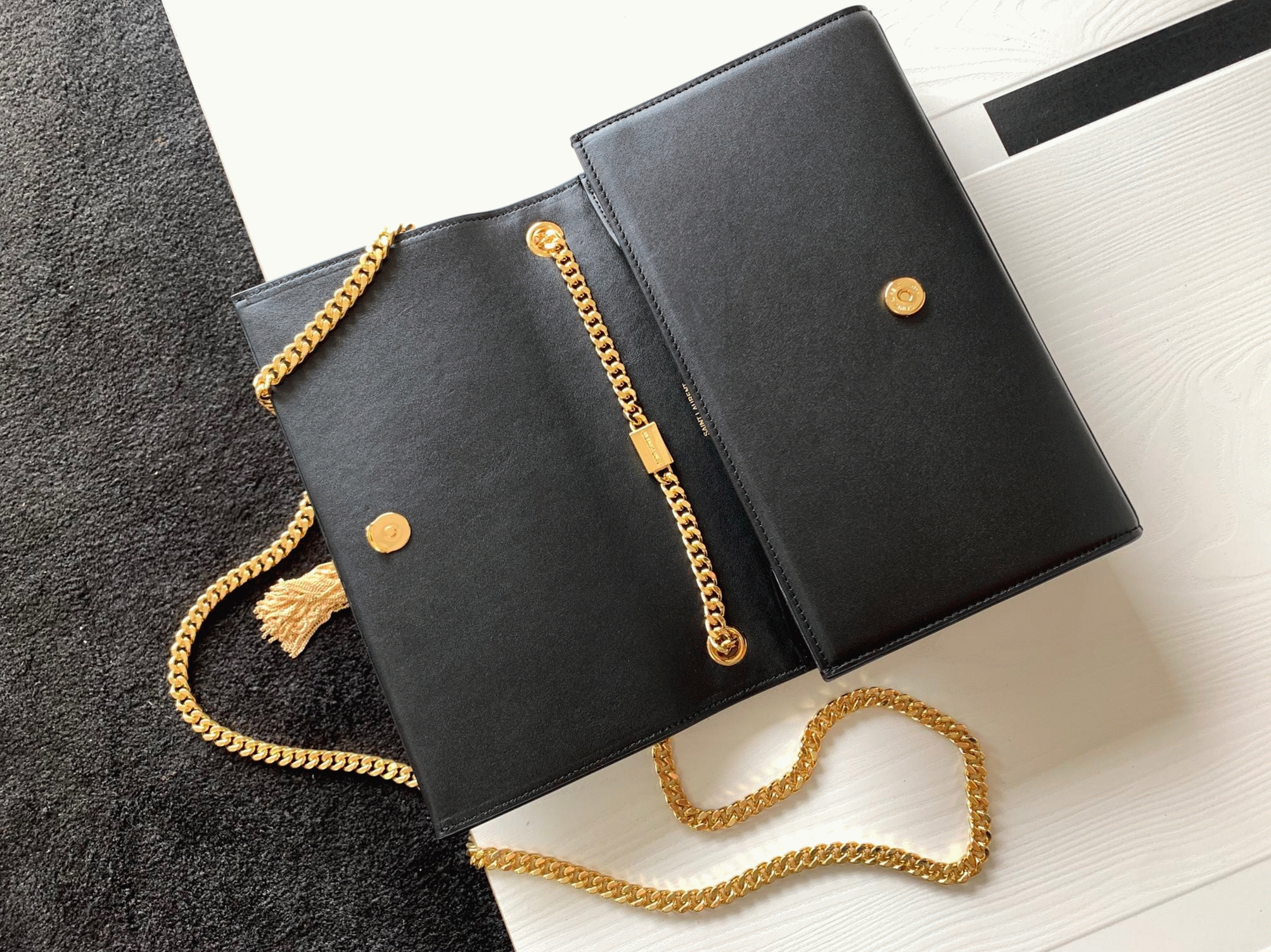 Fake Saint Laurent Kate Small Chain Bag Black