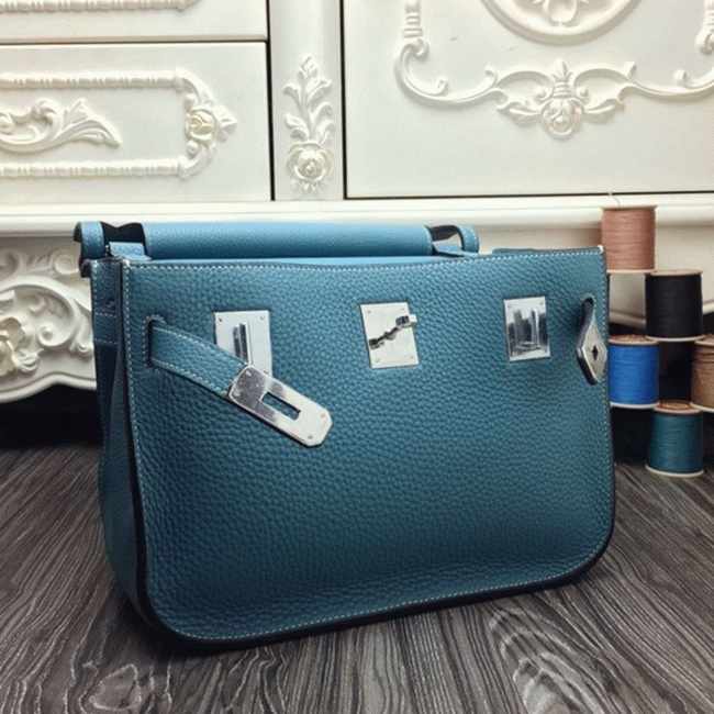 Blue jean knockoff Hermes Jypsiere 34cm handbag