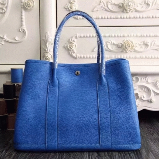 Blue Top Replica Hermes Garden Party 30cm Stylish Bag