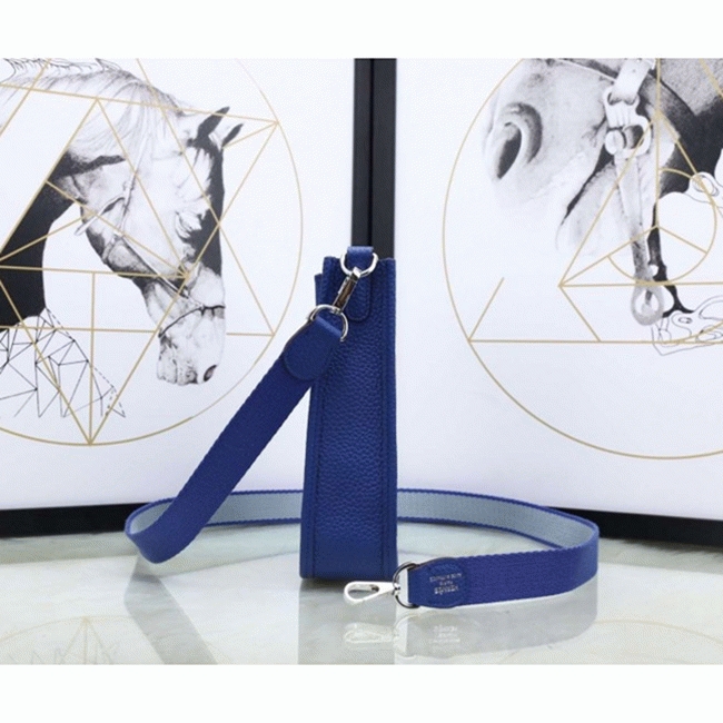 Blue Electric Evelyne II TPM Bag Fake Hermes Small Shoulder Bag
