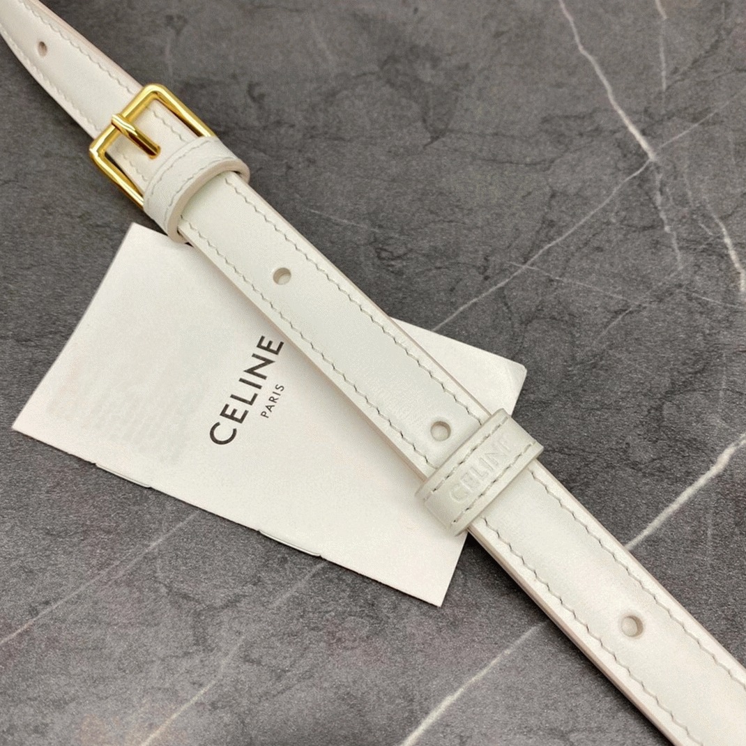 Top Quality Fake Celine Triomphe Teen Bag In White