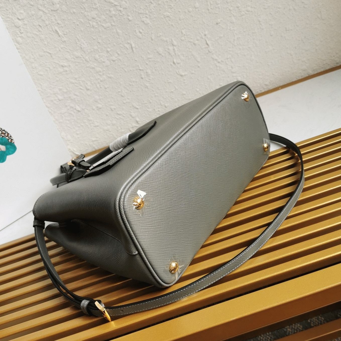 Grey Prada Double Medium Tote Bag Replica