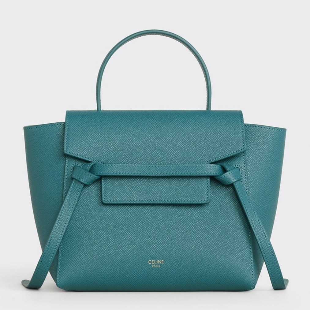 Celine Belt Nano Bag Imitation in Prussian Blue