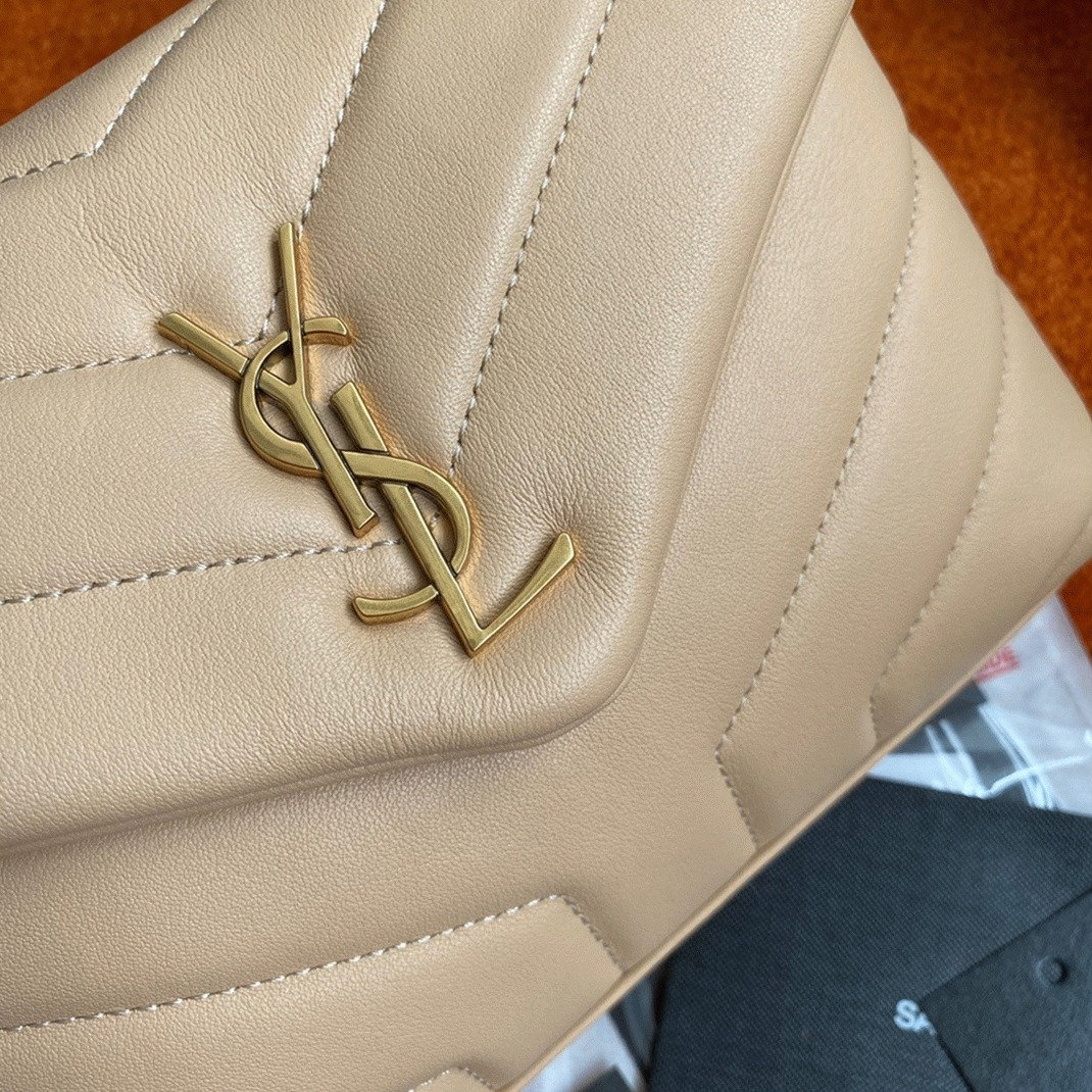 Fake Saint Laurent LouLou Toy Strap Bag Beige