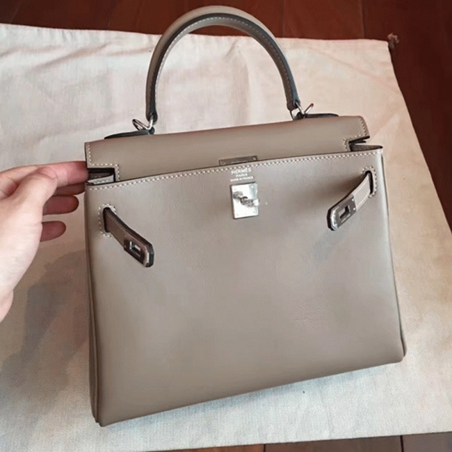 Grey Swift Knockoff Hermes Retourne Kelly 25cm Luxe Tote
