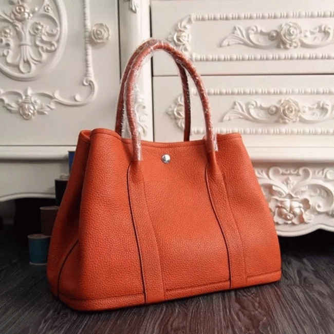 Orange Replica Hermes Garden Party 36cm Large Tote Bag