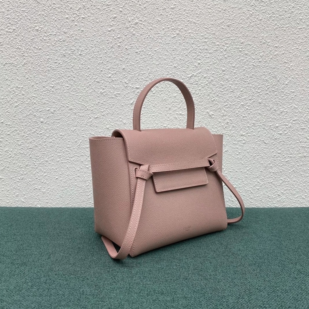 Celine Belt Nano Bag Faux in Vintage Pink