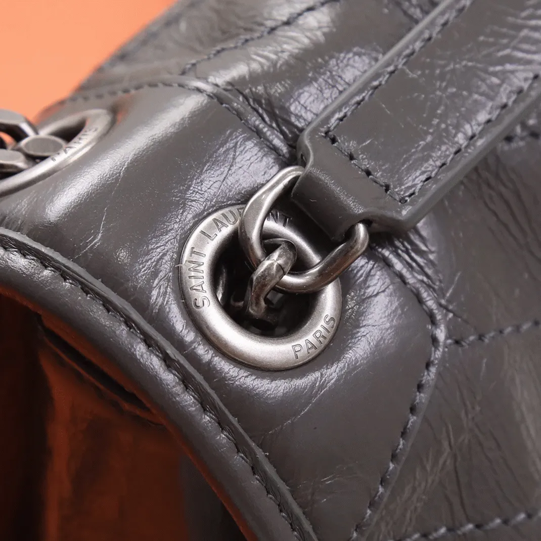 Replica Saint Laurent Niki Medium Chain Bag Dark Grey