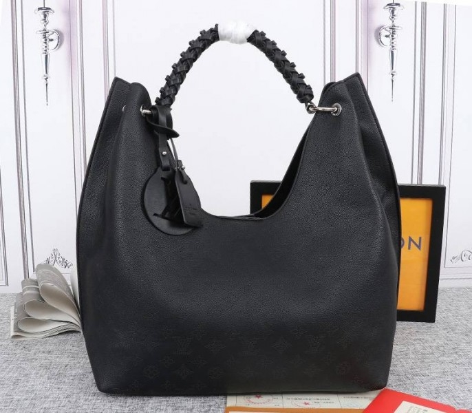 LV Mahina Carmel Hobo In Black