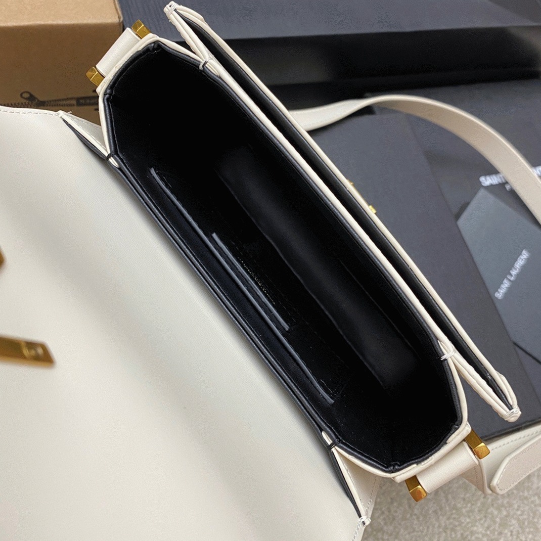Replica Saint Laurent Small Solferino Bag White Calfskin