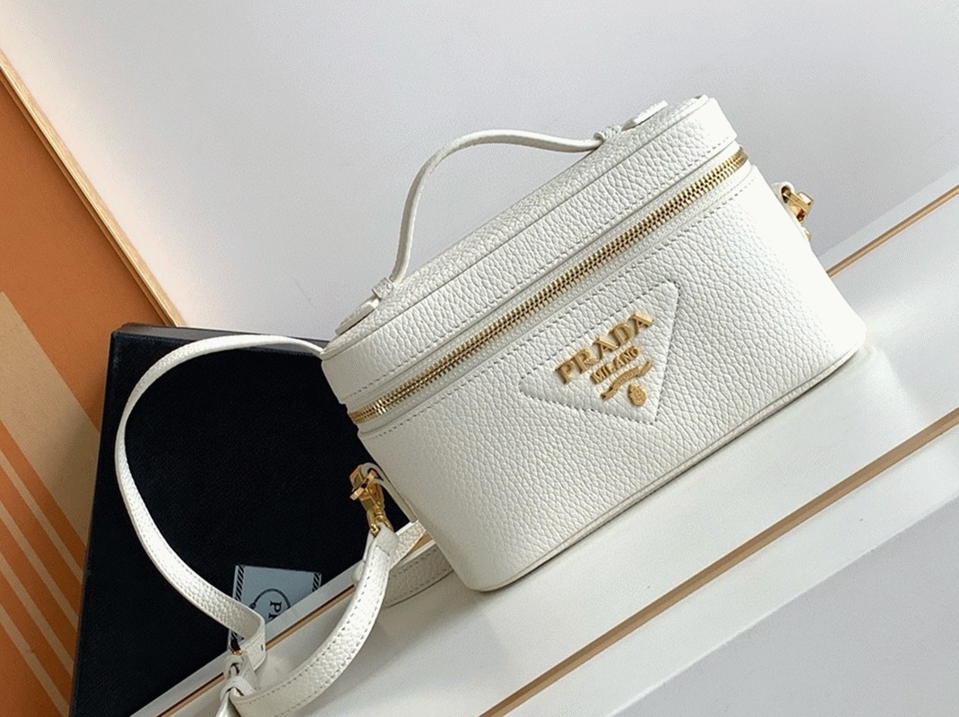 Prada Mini Vanity Bag Knockoff in White