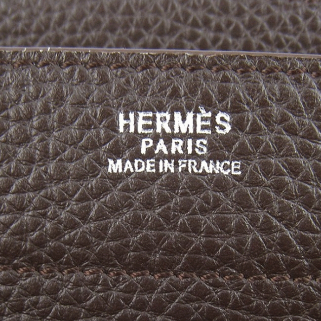 Chocolate Calf Leather Knockoff Hermes Sac A Depeches 38cm Office Bag