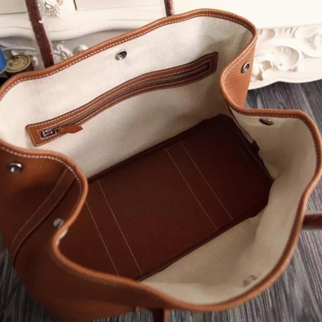 Brown Knockoff Hermes Garden Party 30cm Everyday Handbag