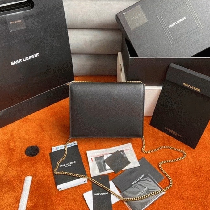Replica Saint Laurent Cassandra Medium Chain Bag Black