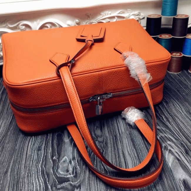 Orange Fake Hermes Victoria II 35cm Bag