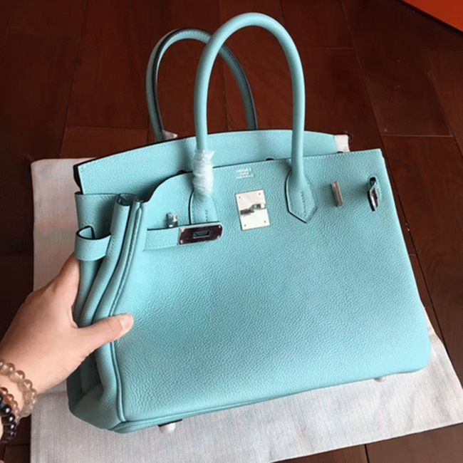 AAAAA Quality Blue Atoll Hermes Birkin 30cm Luxury Replica