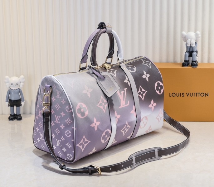 LV Spring 2022 Keepall 45 Travel Bag In Sunset Kaki