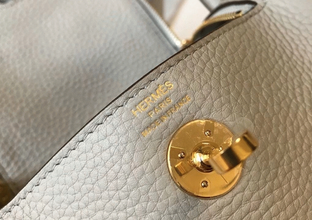 Best replica Hermes Lindy Mini handbag in pearl grey