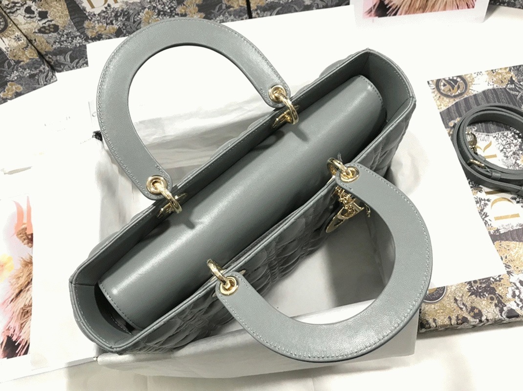 Dior Lady Dior Large Bag Replica in Grey