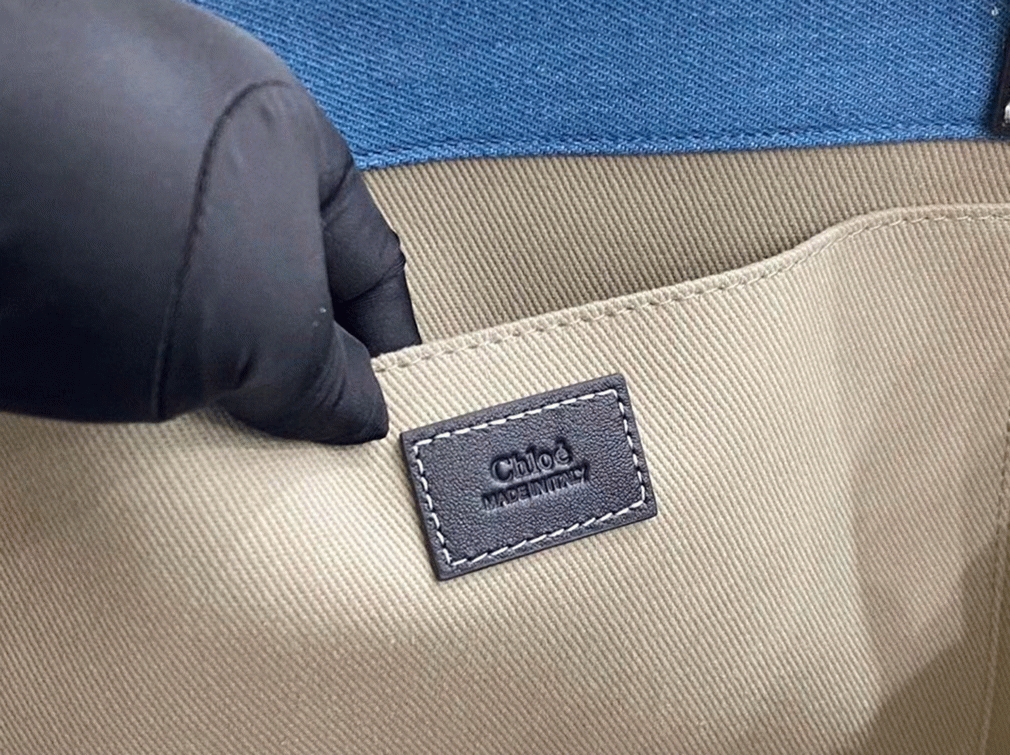 Top Quality Knockoff Chloe Medium Woody Tote Bag in Deadstock Denim