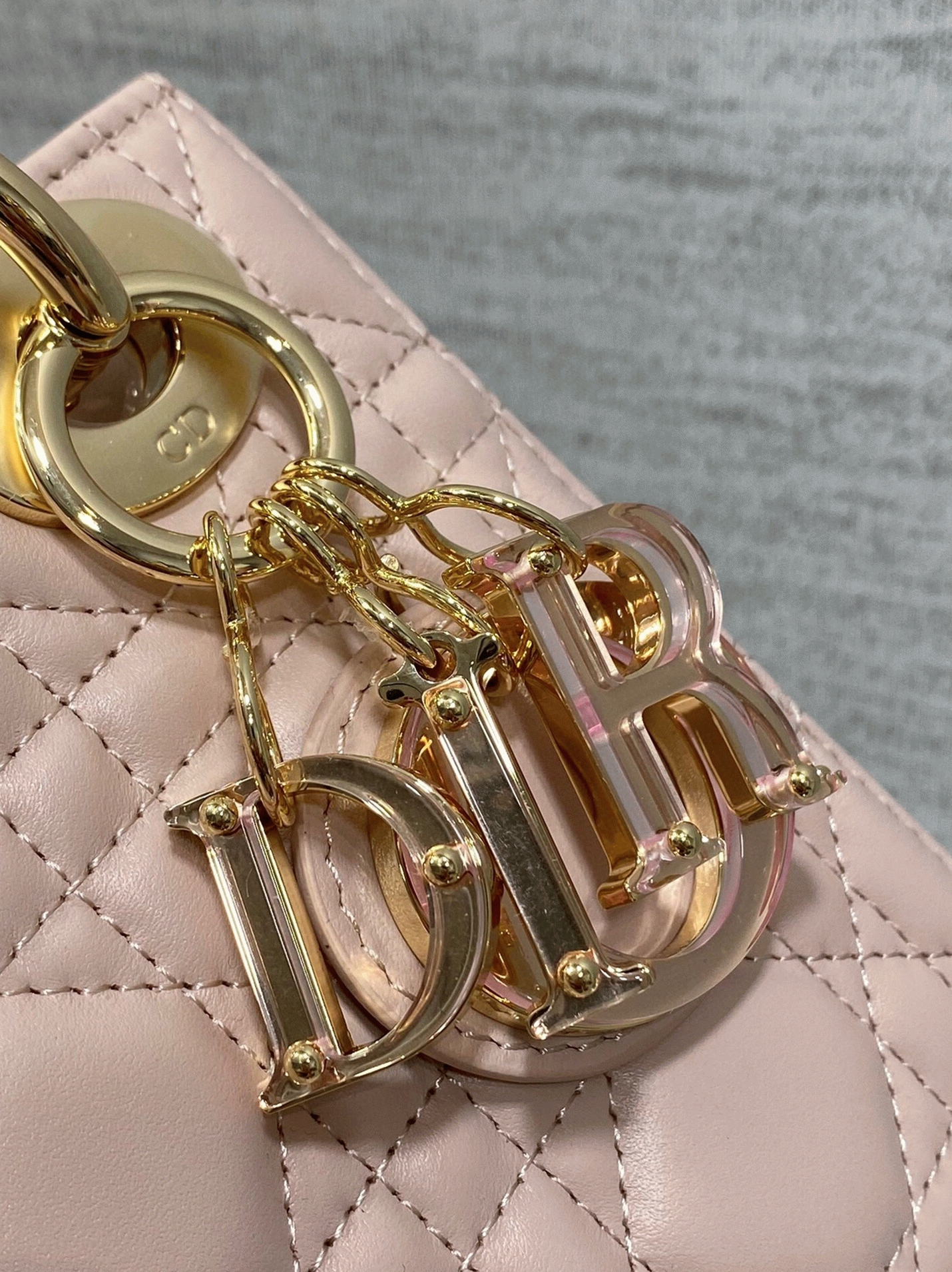 Dior Lady Dior Mini Bag Fake in Pink