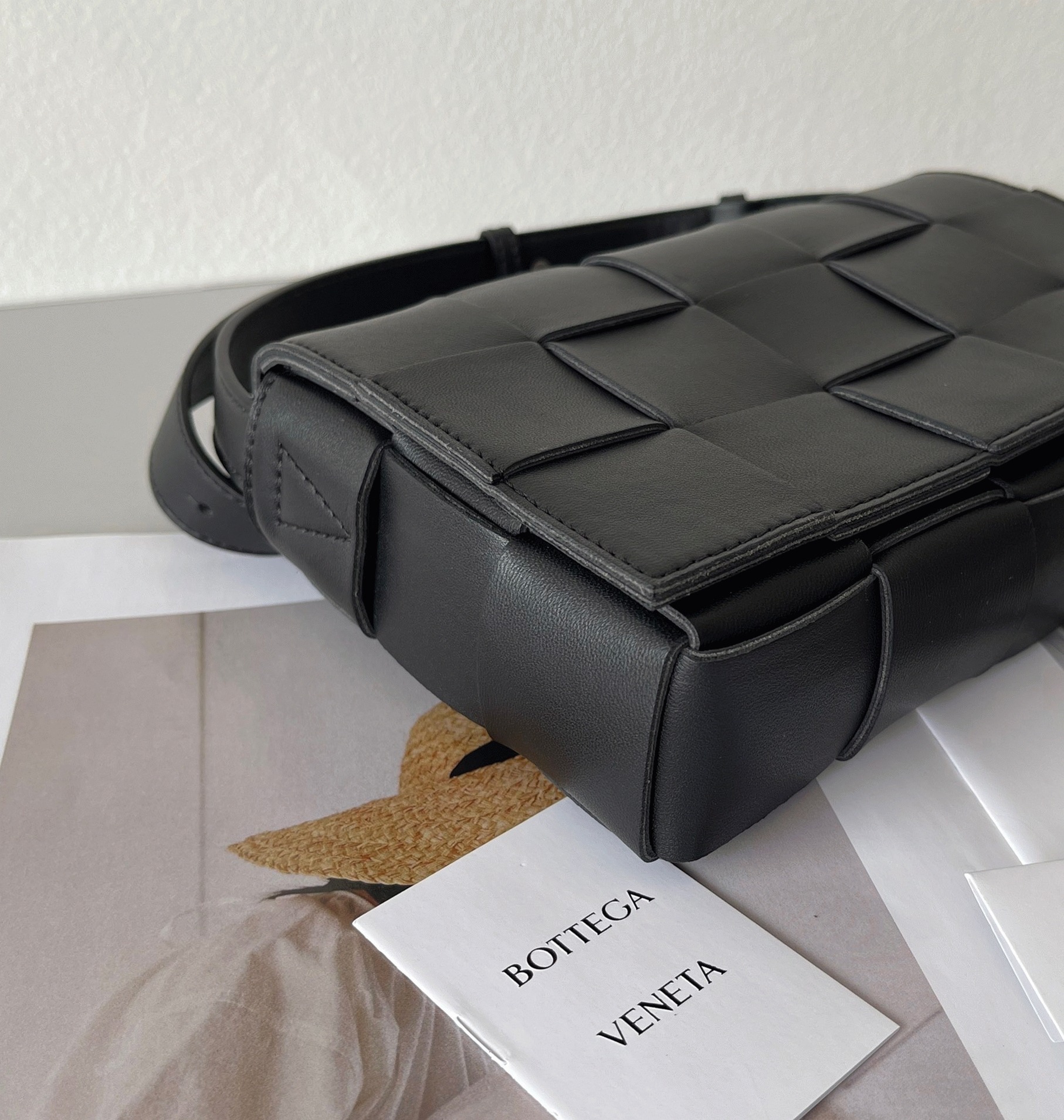 Top Quality Faux Bottega Veneta Cassette Bag In Black