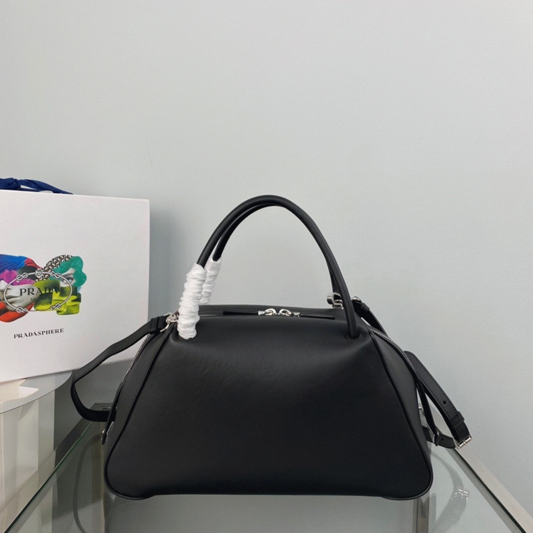 Prada Supernova Medium Top Handle Bag Fake in Black