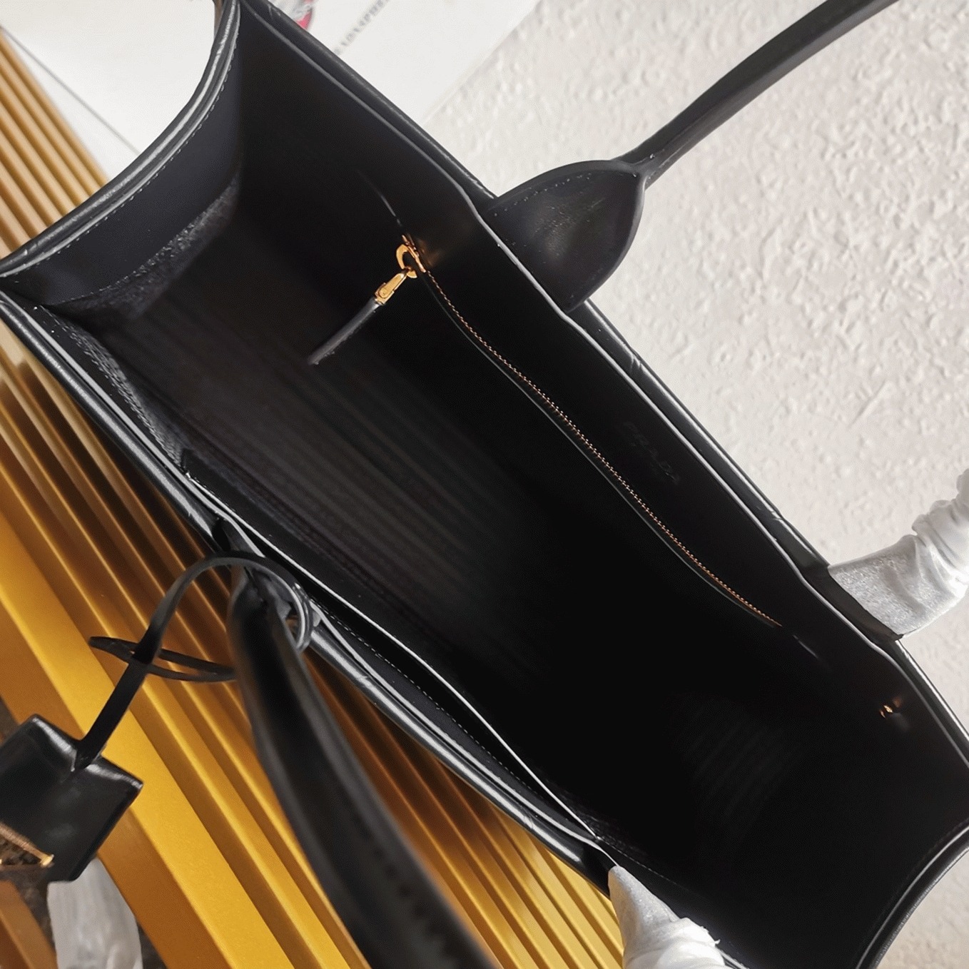 Prada Symbole Large Bag Replica with Topstitching in Black