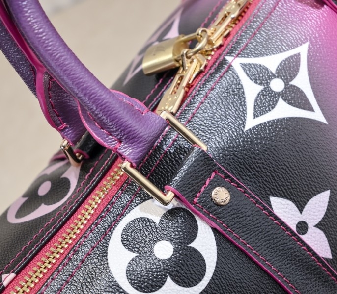 LV Spring 2022 Keepall 45 Travel Bag In Midnight Fuchsia