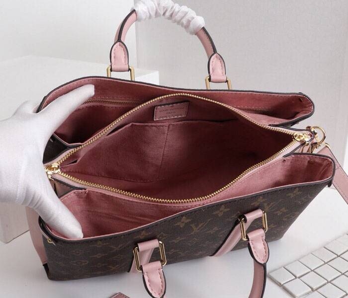 Louis Vuitton Monogram Canvas Soufflot MM Bag In Peach
