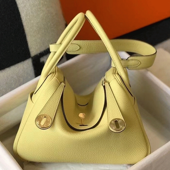 Best replica Hermes Lindy 30cm bag in jaune poussin hue