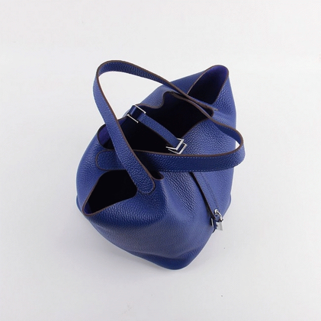 Electric blue imitation AAA Hermes Picotin Lock handbag