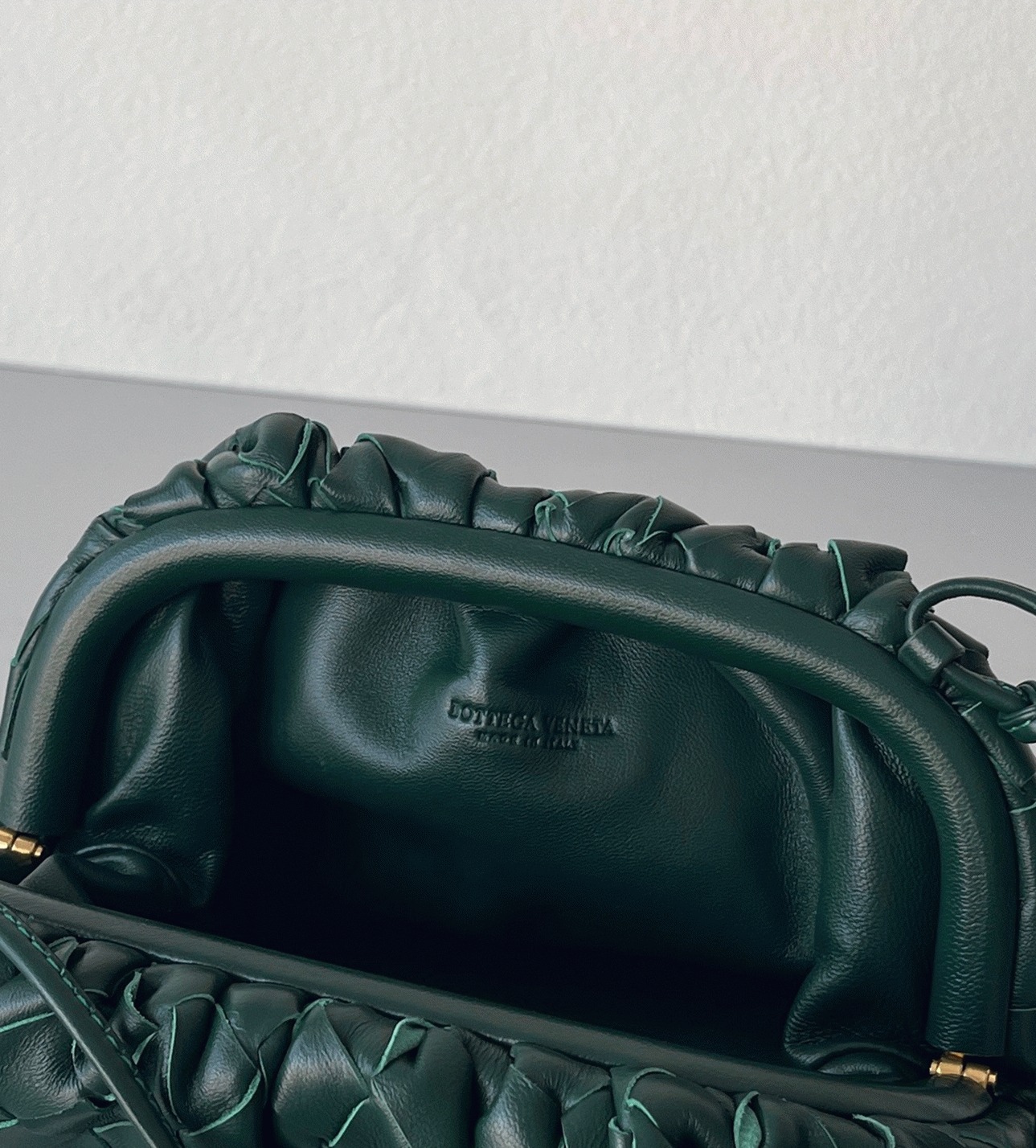 Knockoff Bottega Veneta Mini Pouch with Strap Raintree