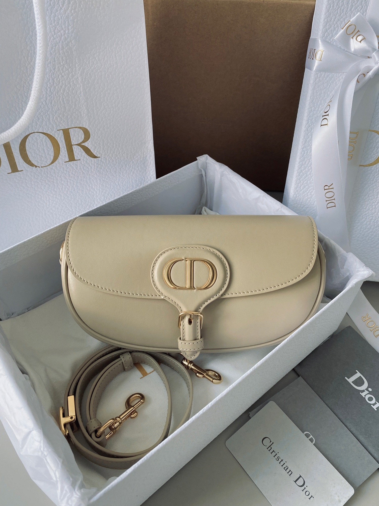 Dior Bobby East-West Bag Replica in Beige