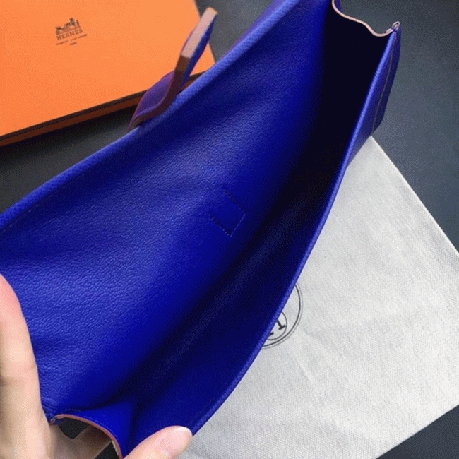 Electric Blue Epsom Replica Hermes Jige Elan 29 Modern Clutch