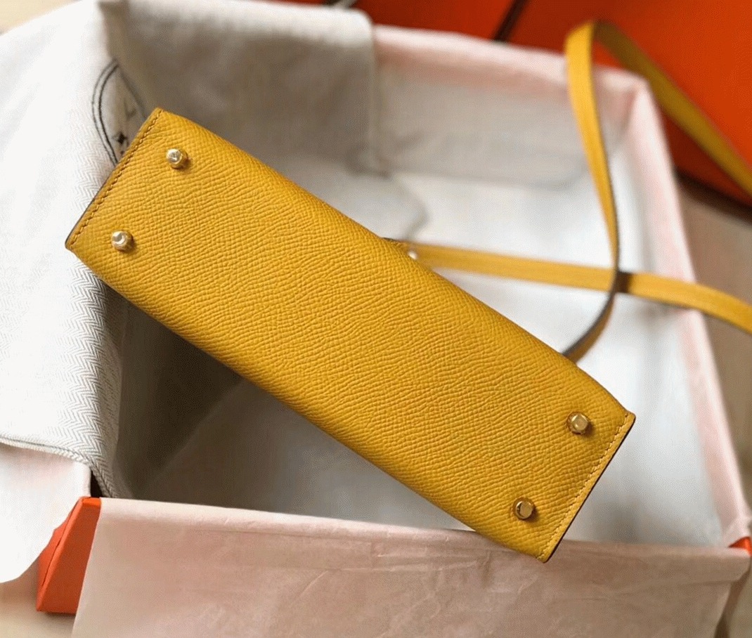 Hermes Kelly Mini II Bag Replica in Yellow