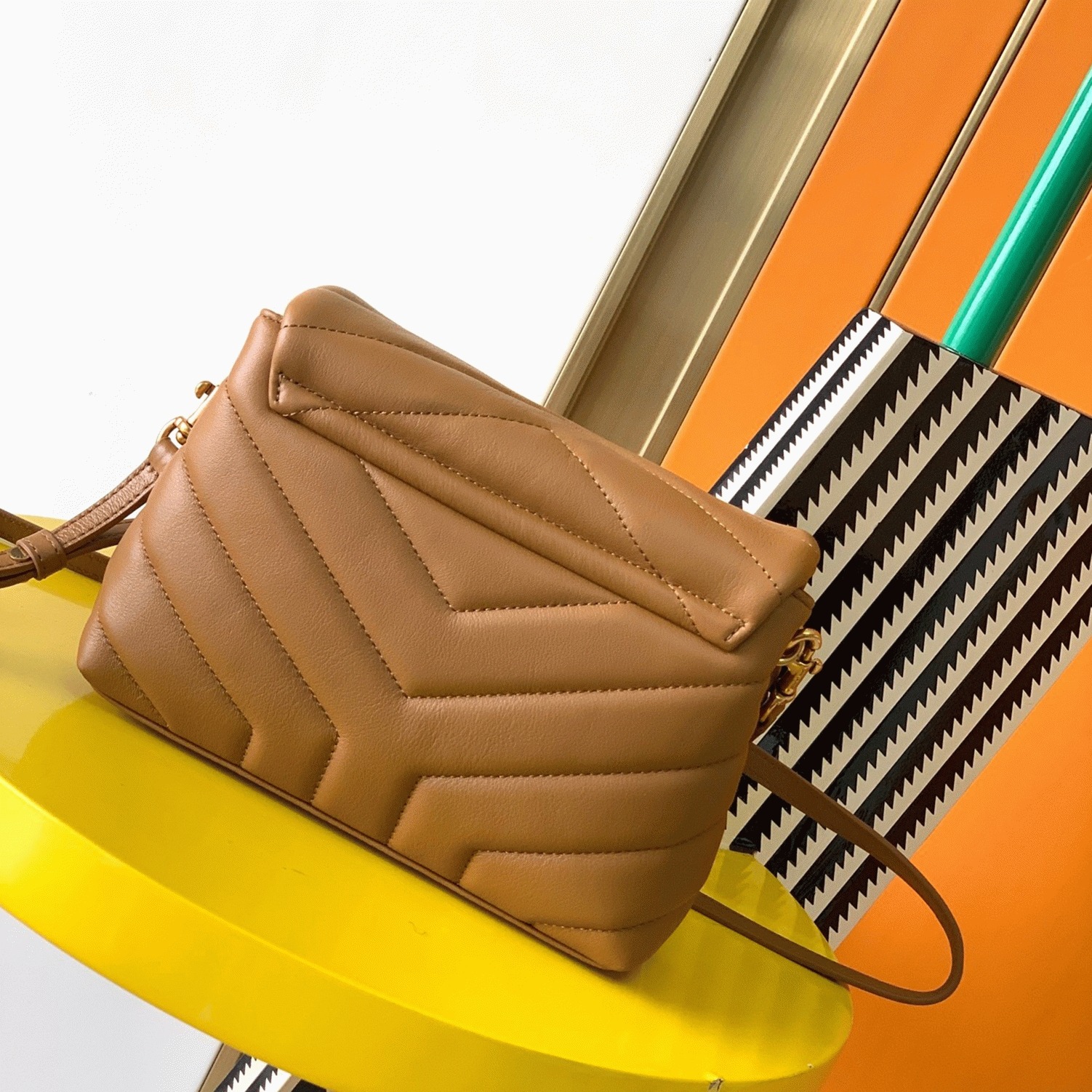 Replica Saint Laurent LouLou Toy Strap Bag Brown
